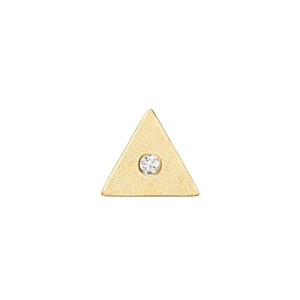 threadless: Triangle "Sloan" End in Gold with Diamond - Image 3