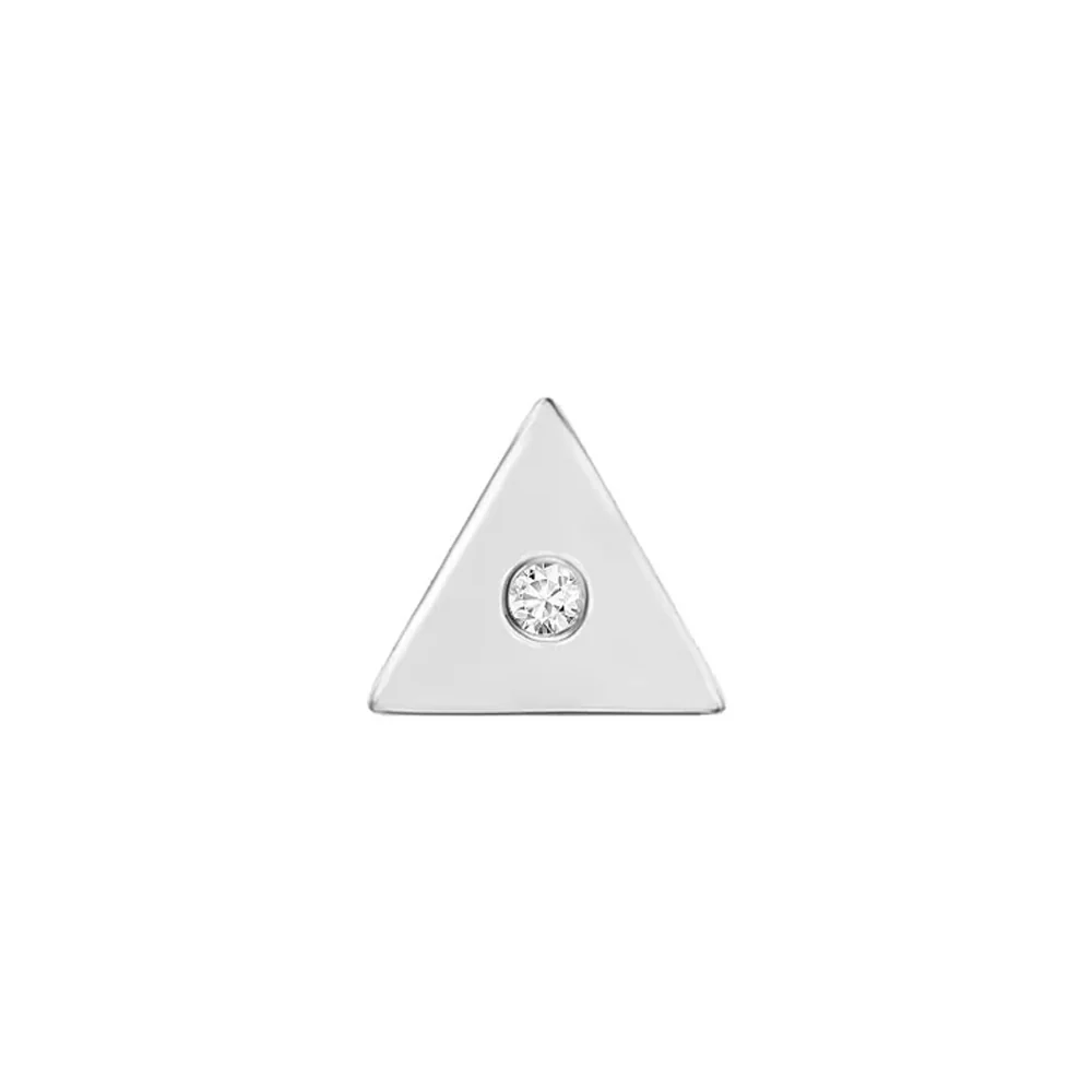 threadless: Triangle "Sloan" End in Gold with Diamond - Image 5