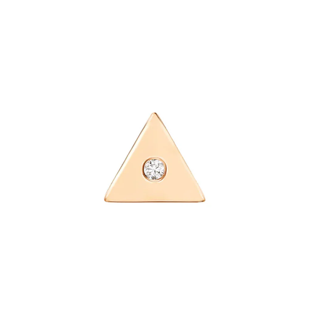 threadless: Triangle "Sloan" End in Gold with Diamond - Image 8