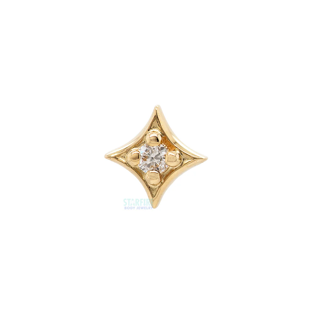 threadless: "Zara" End in Gold with Genuine Gemstones - Image 3