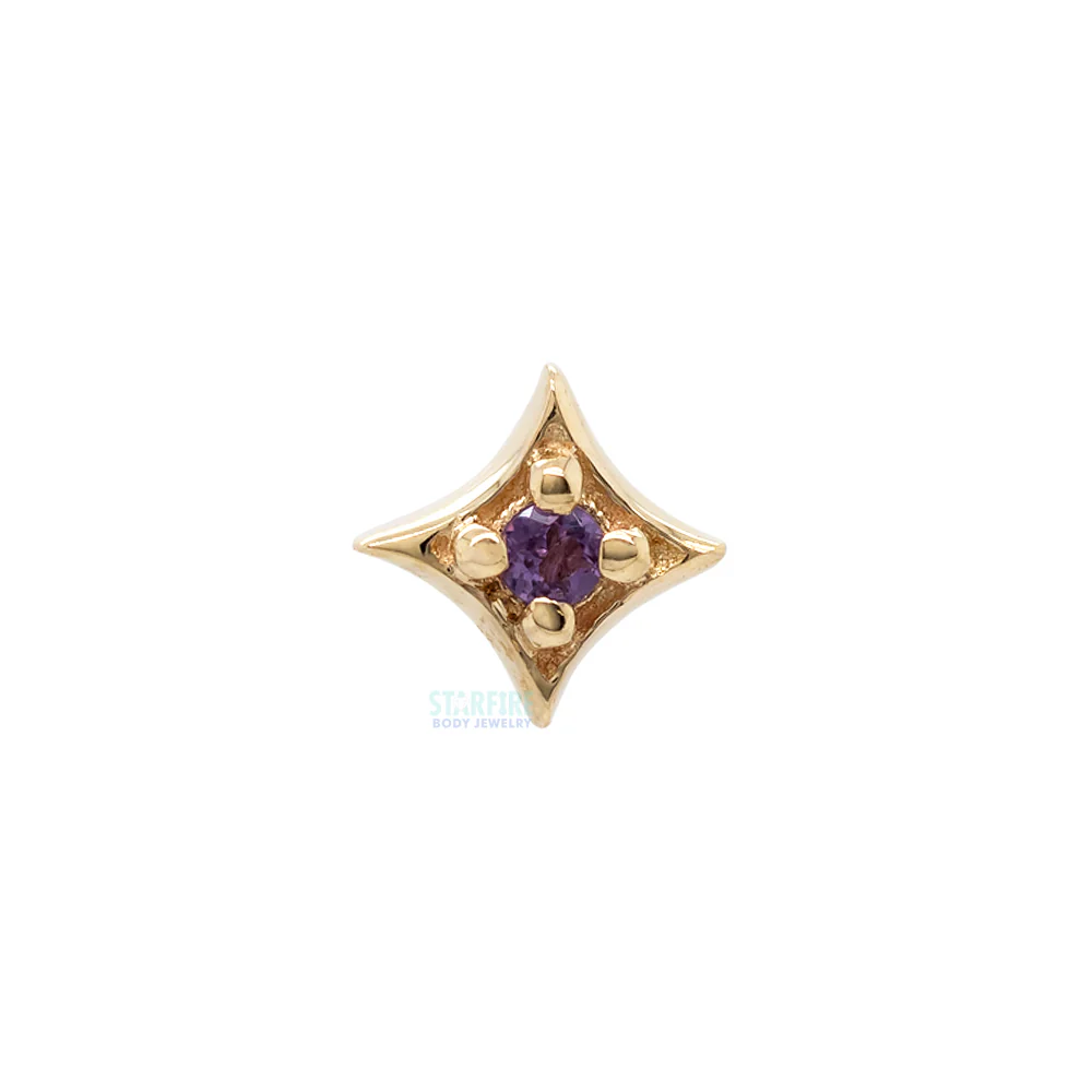 threadless: "Zara" End in Gold with Genuine Gemstones - Image 5