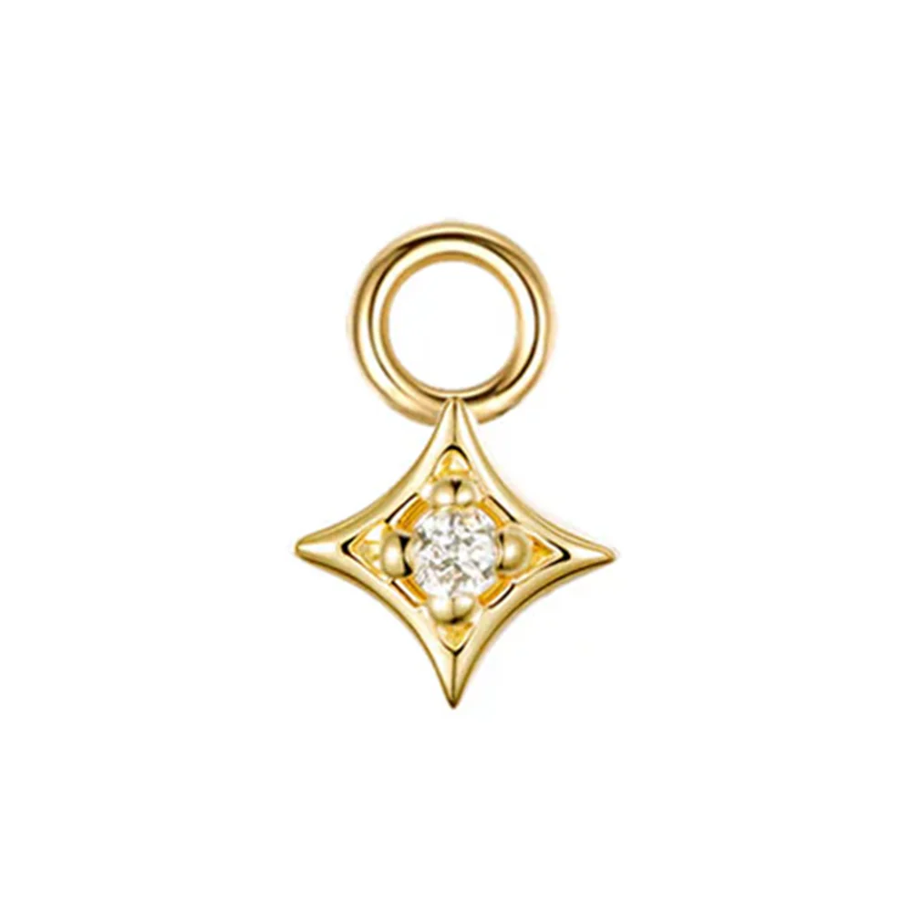 "Zara" Charm in Gold with Diamond - Image 2