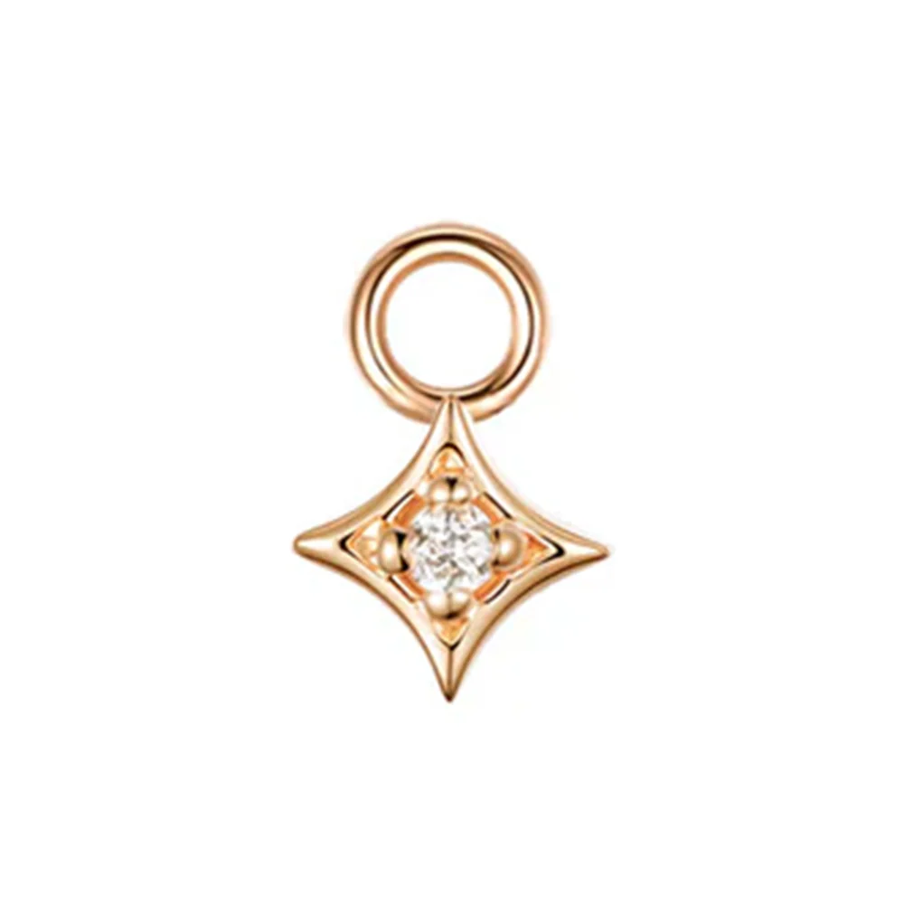 "Zara" Charm in Gold with Diamond - Image 4