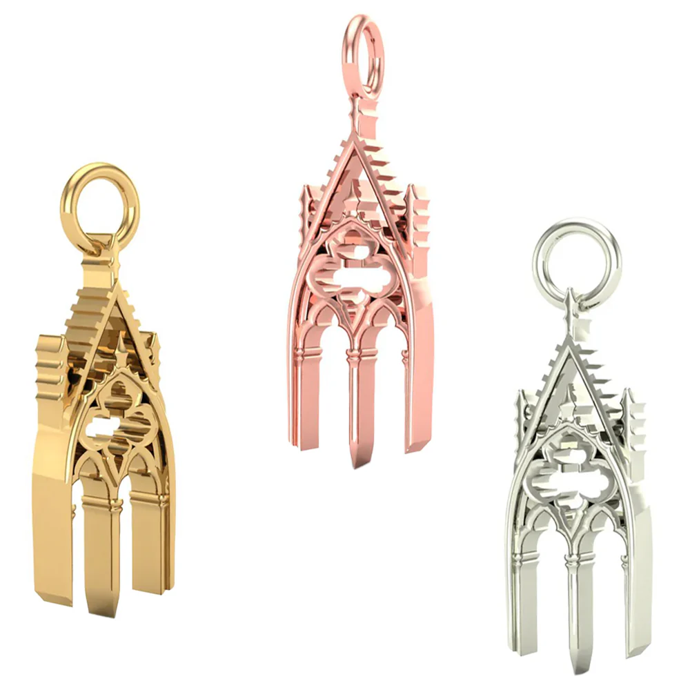 Chapel Tower Charm in Gold