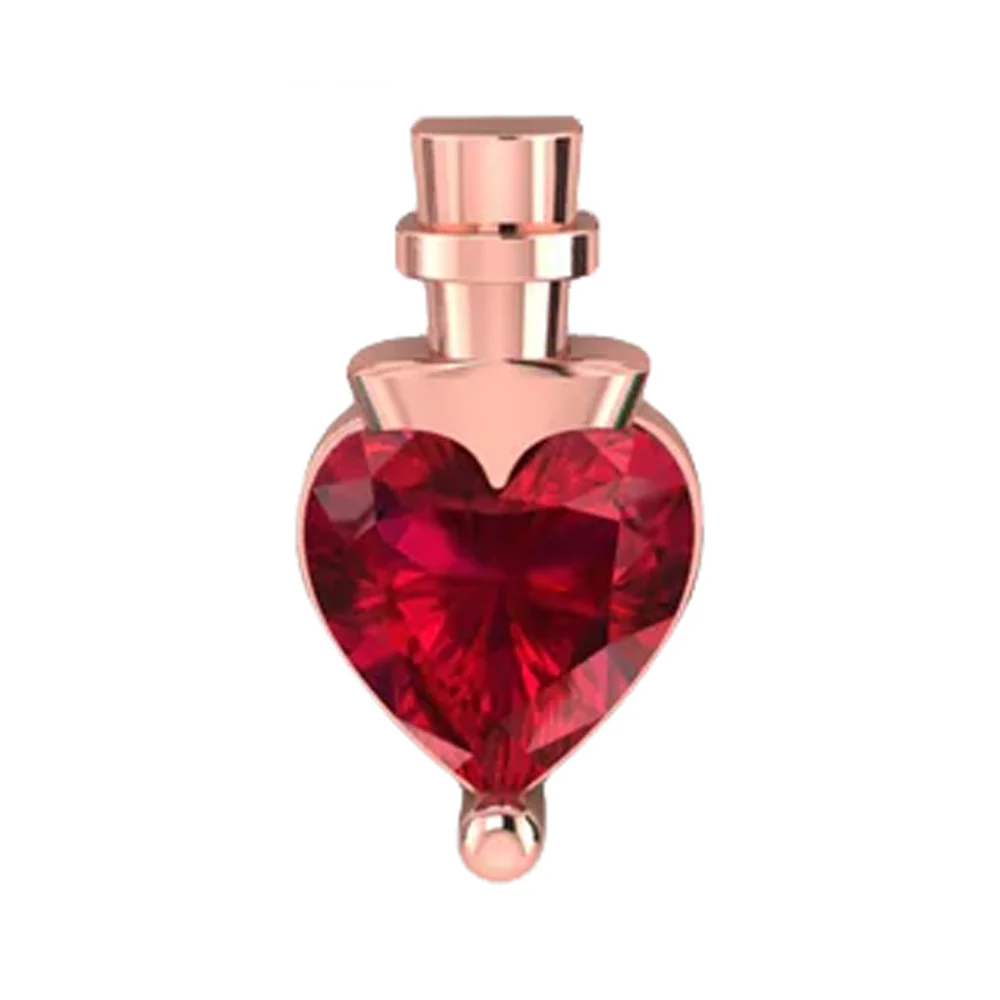 Potion Threaded End in Gold with Heart CZ - Image 3