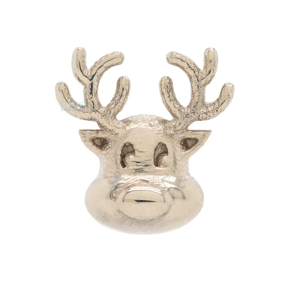 Reindeer Threaded End in Gold - Image 4