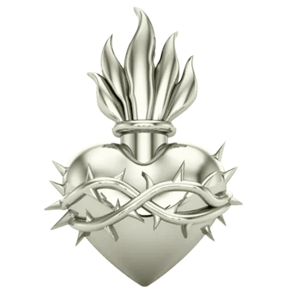 Sacred Heart Threaded End in Gold - Image 3