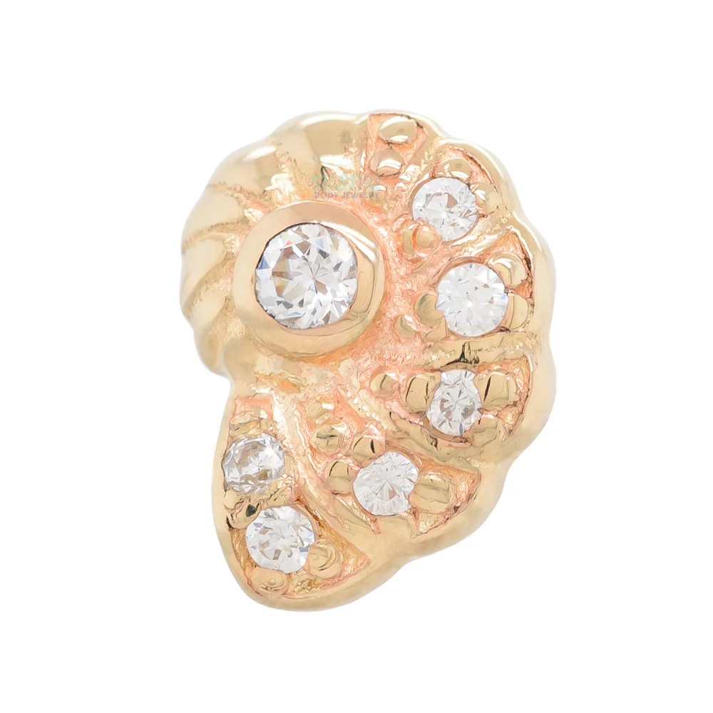 Shark Eye Threaded End in Gold - Image 2
