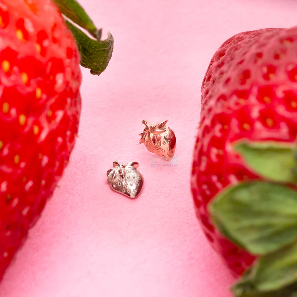 Strawberry Threaded End in Gold - Image 2