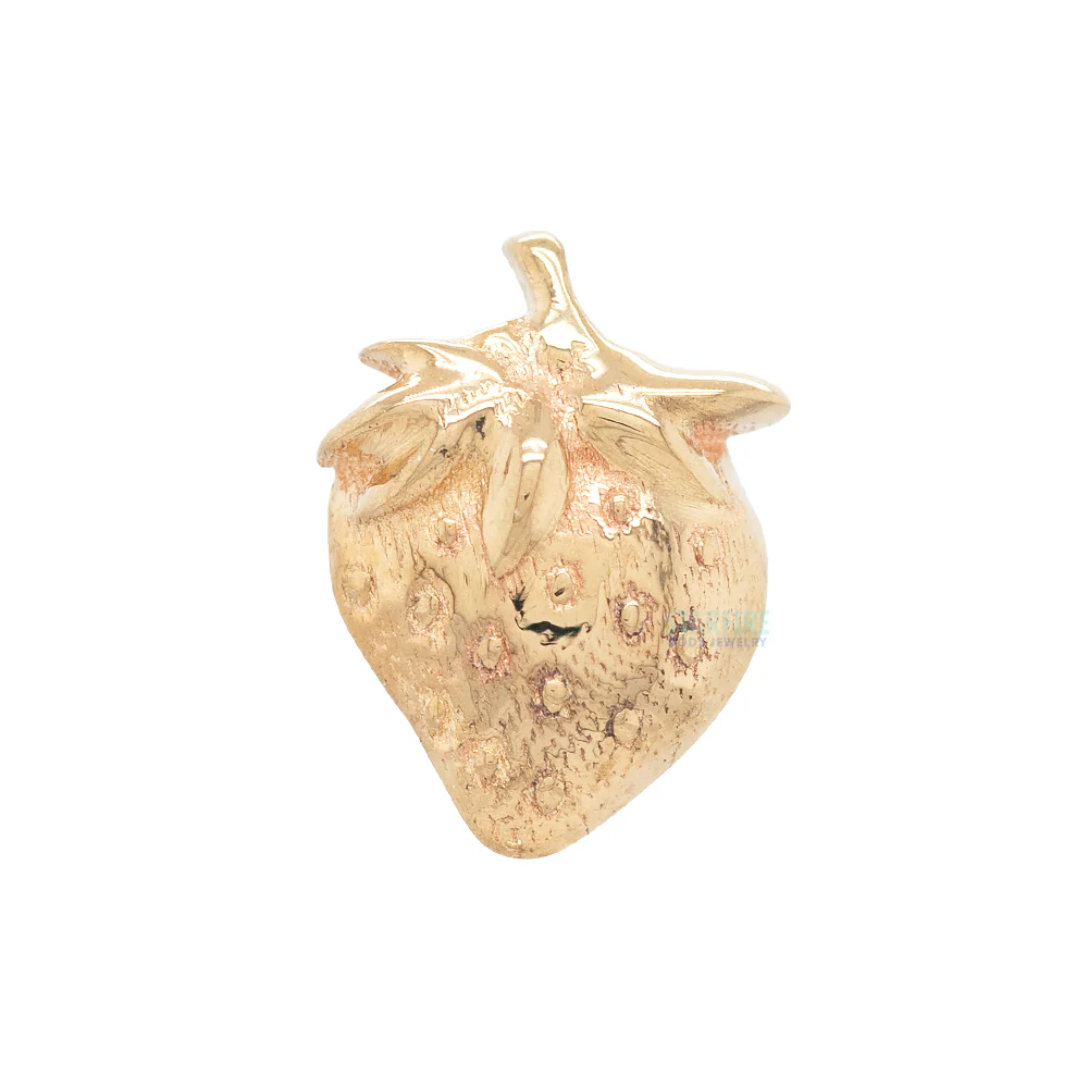 Strawberry Threaded End in Gold - Image 4