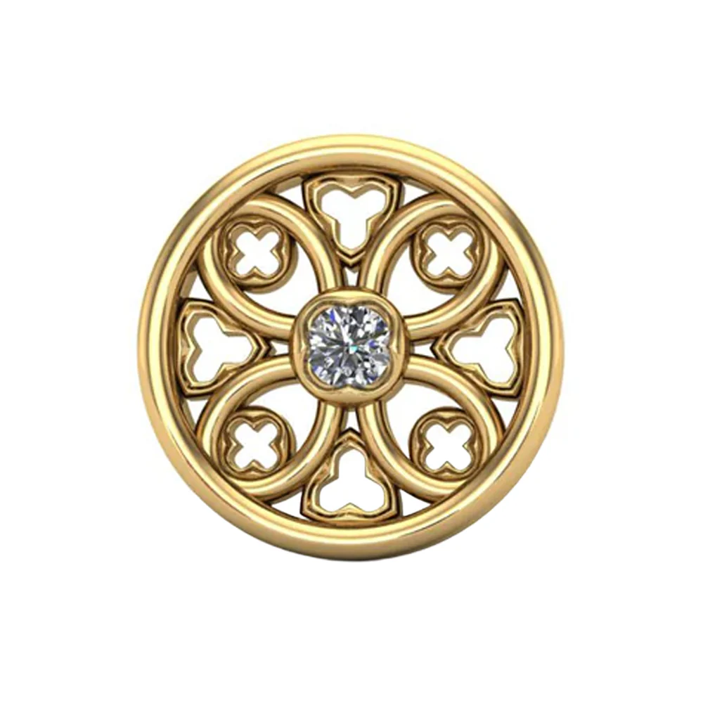 threadless: Cathedral Stone End in Gold with Gemstone - Image 2