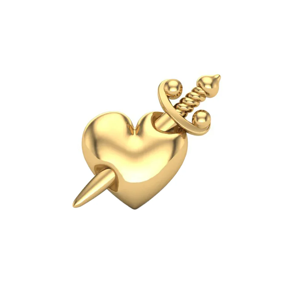 threadless: Daggered Heart End in Gold - Image 3