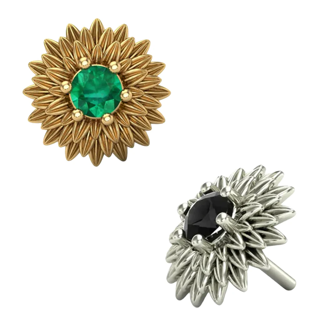 threadless: Wildflower End in Gold with Gemstone