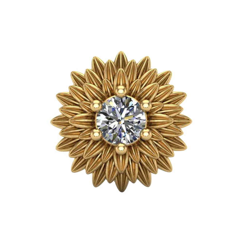 threadless: Wildflower End in Gold with Gemstone - Image 2