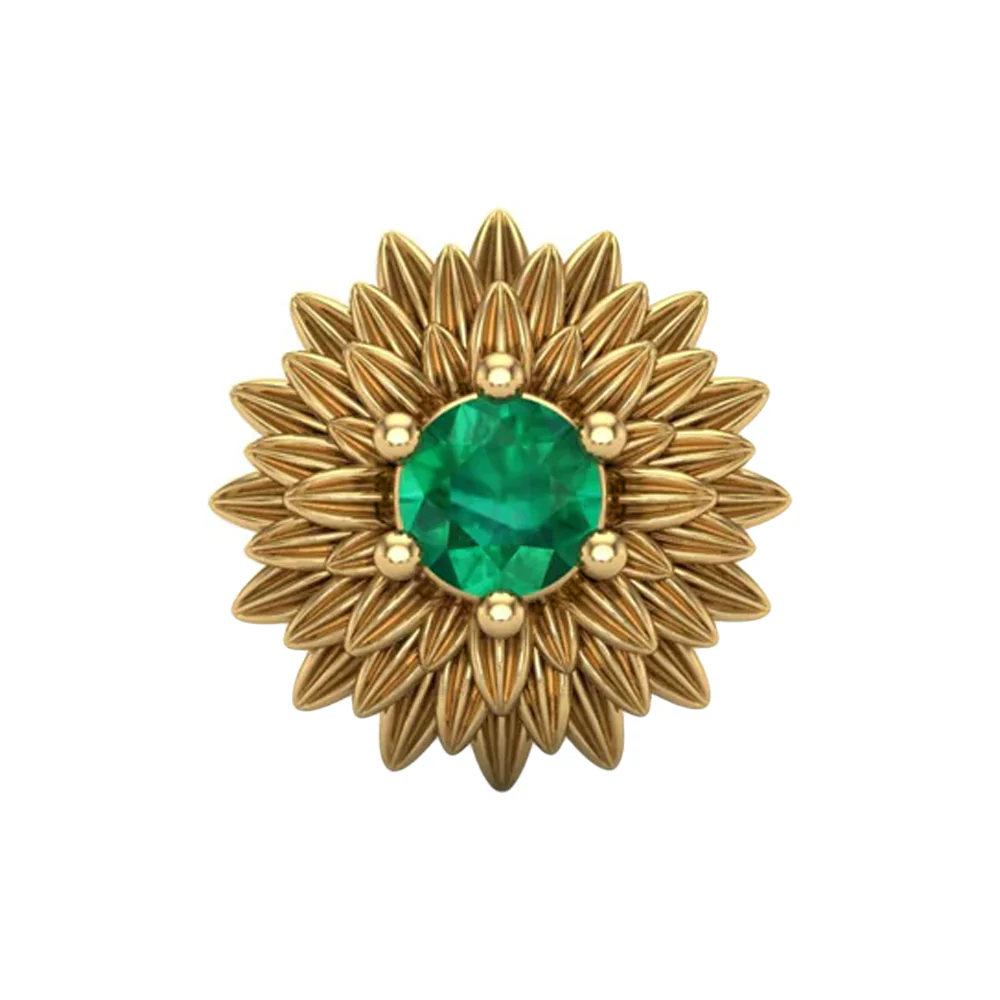 threadless: Wildflower End in Gold with Gemstone - Image 4