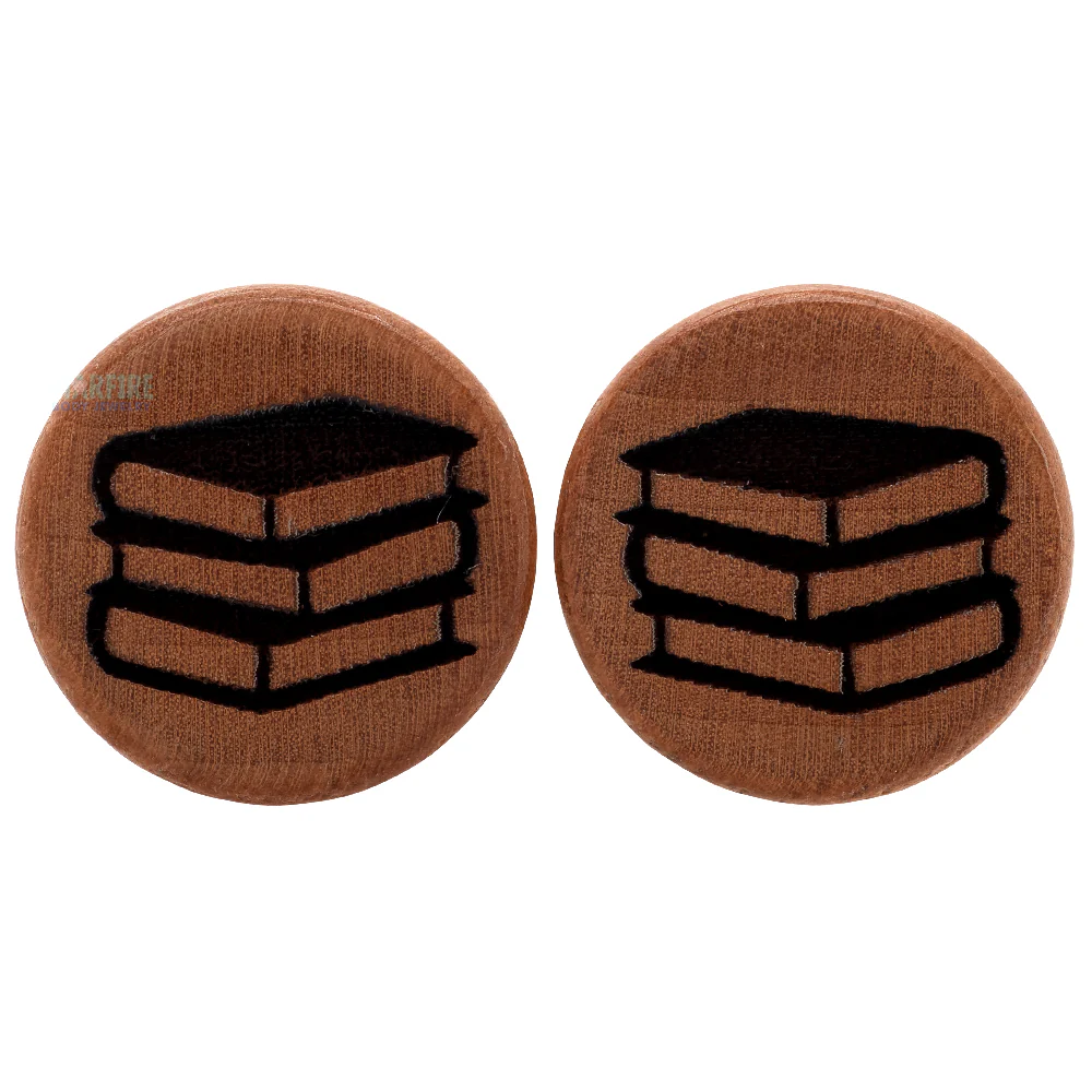 Book Stack Wood Plugs
