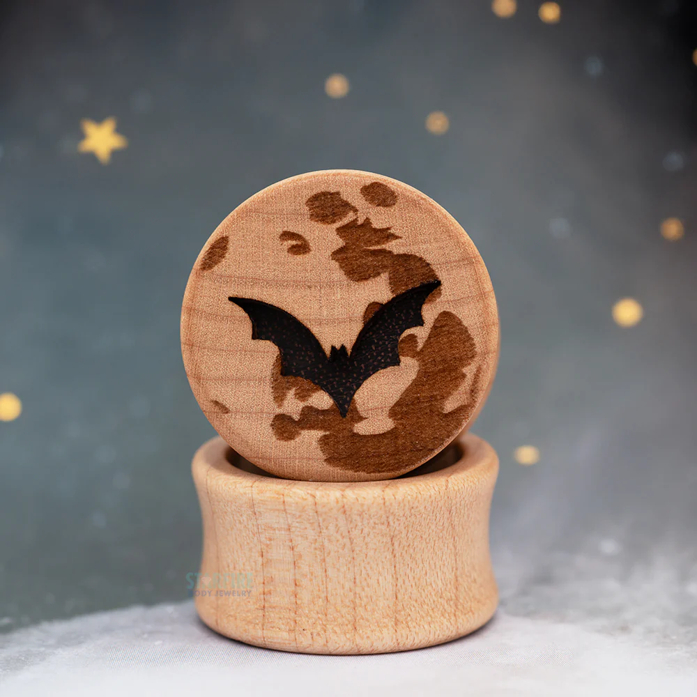 Moon Bats Wood Plugs - Image 2
