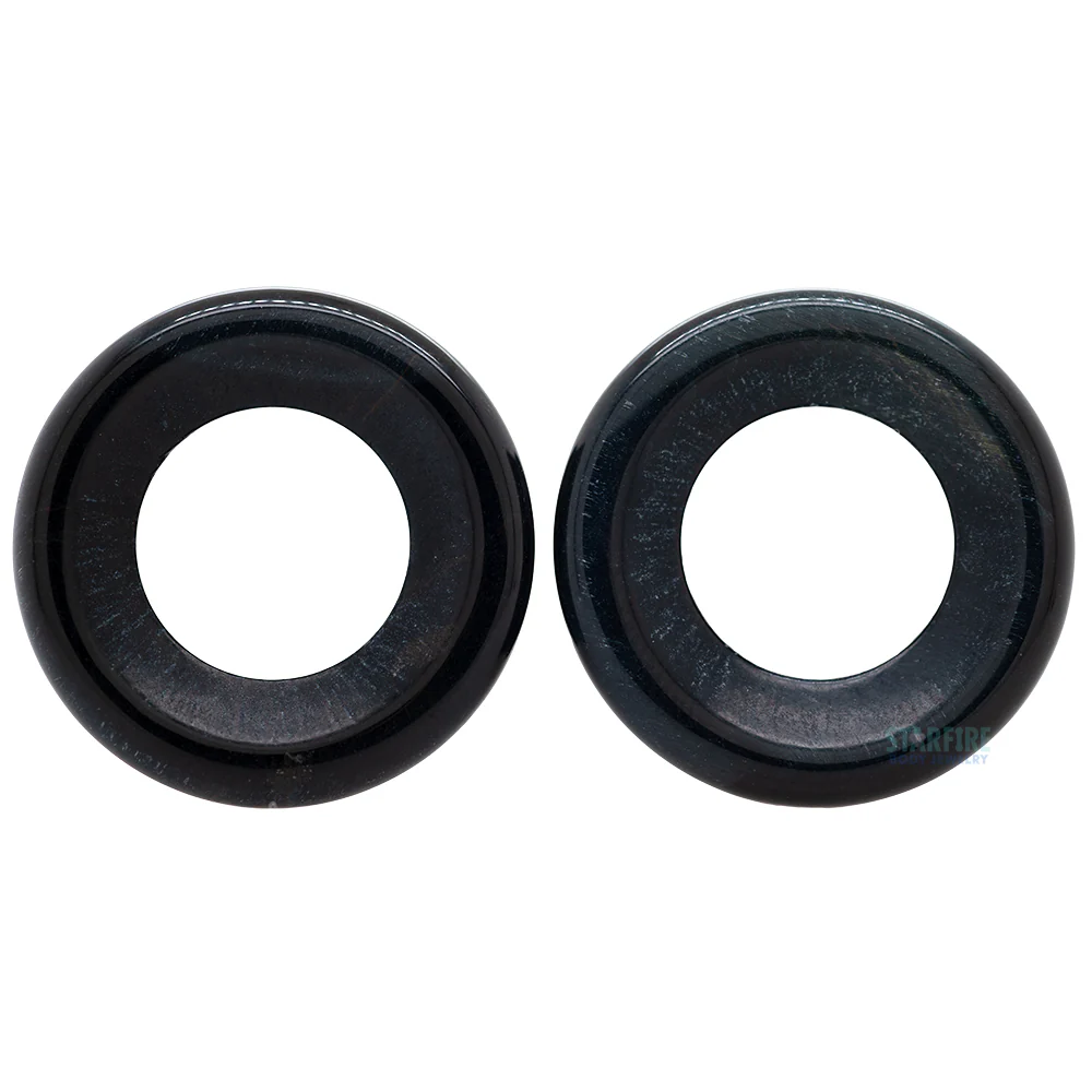 Stone Double Flare Eyelets - Blue Tiger Eye - Image 3