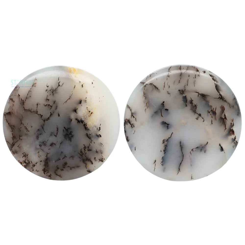 Stone Plugs - Dendritic Opal - Image 2