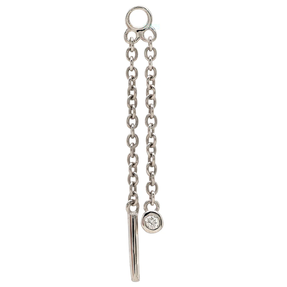 "Jetta" Chain Charm in Gold with Diamond - Image 4