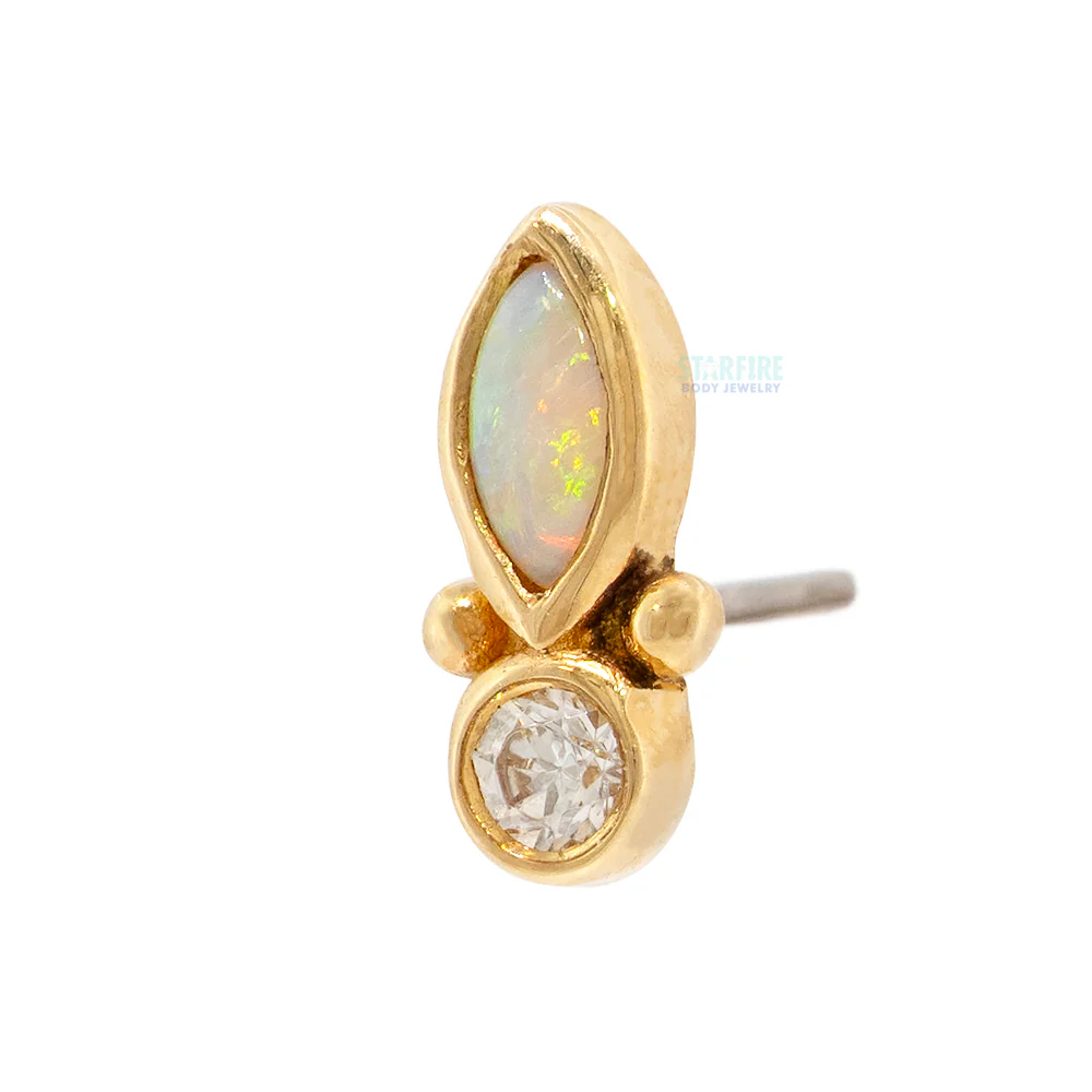 threadless: "Cynthia" End in Gold with Gemstones
