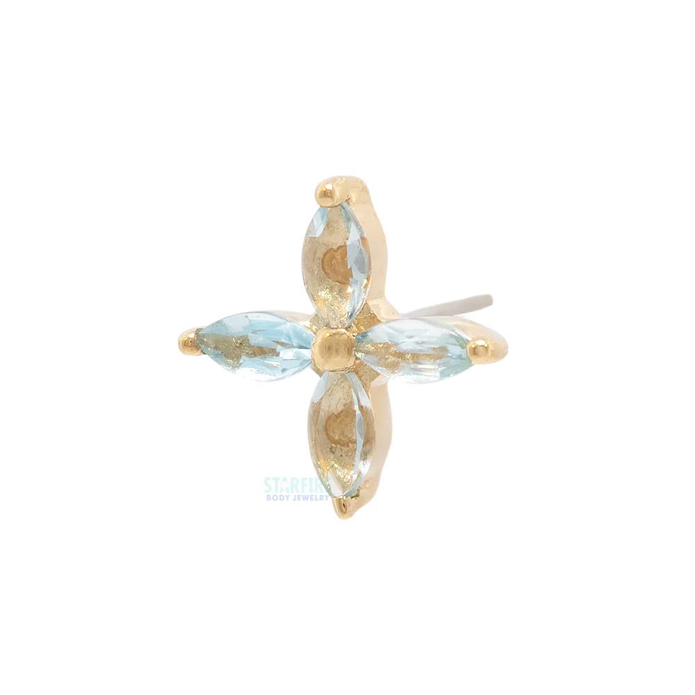 threadless: "Mia" End in Gold with Gemstones