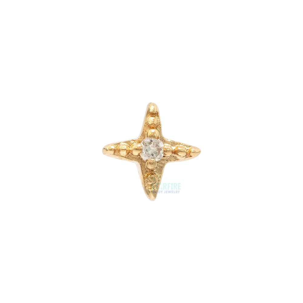 threadless: "Victoria" End in Gold with Diamond - Image 3