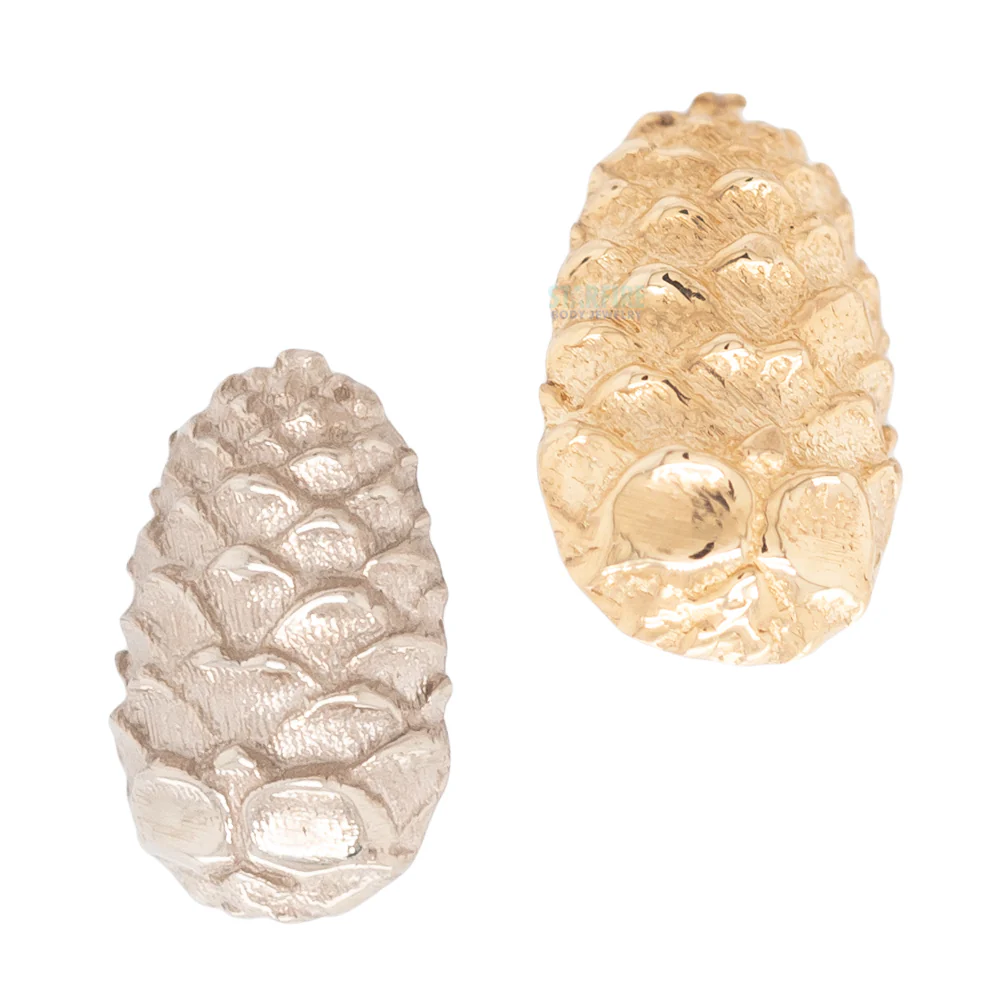 Pine Cone Threaded End in Gold