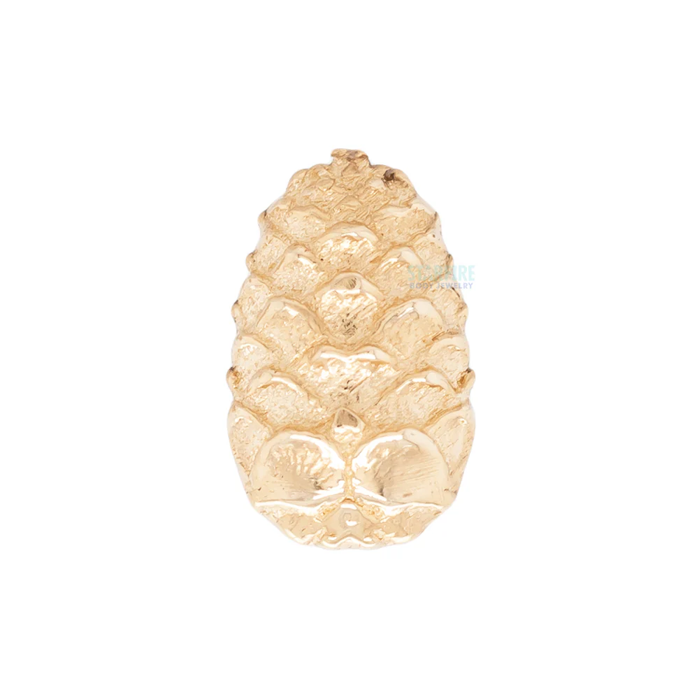 Pine Cone Threaded End in Gold - Image 3