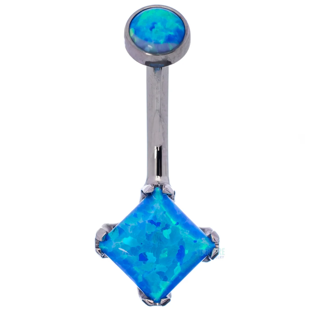 Princess-Cut Opal Cabochon Navel Curve - Image 4