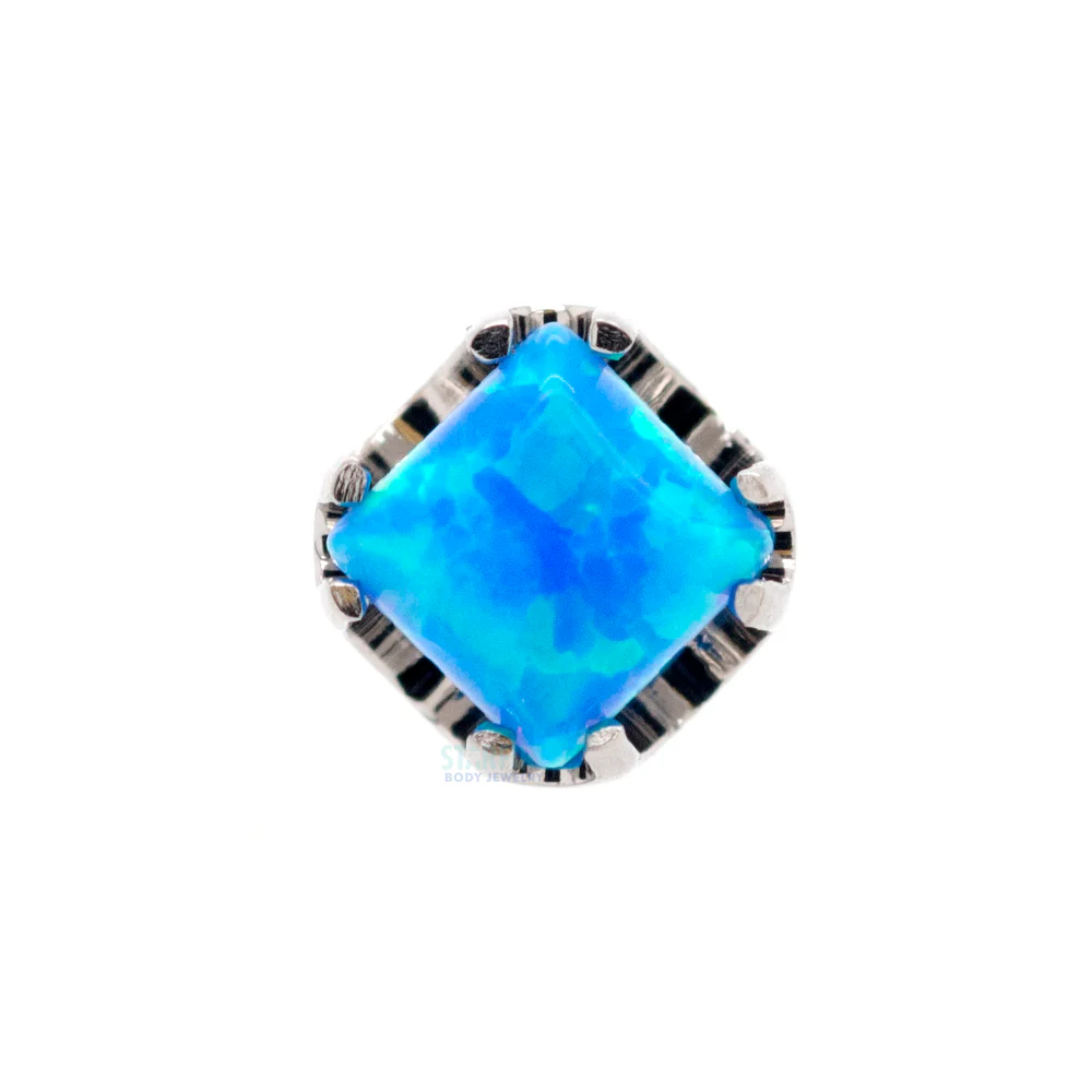 Princess-Cut Opal Cabochon on Flatback - Image 5
