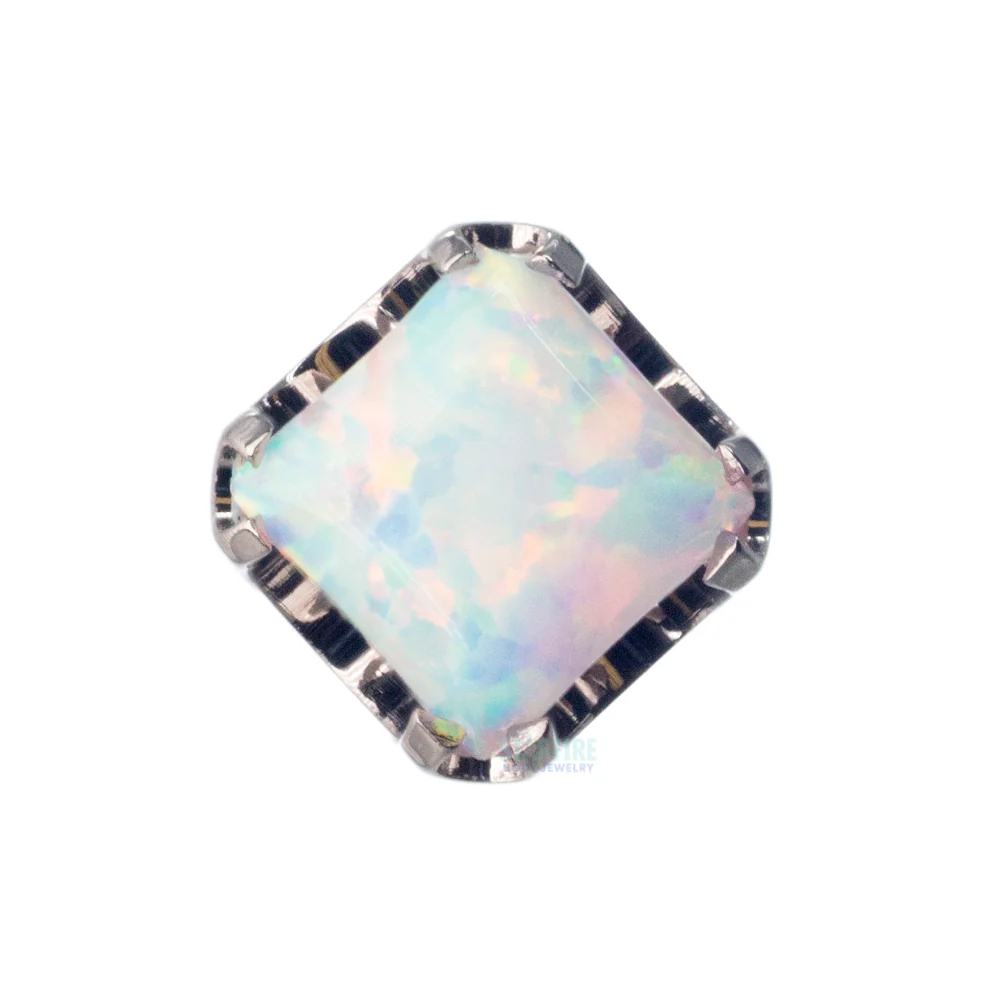 Princess-Cut Opal Cabochon on Flatback - Image 9