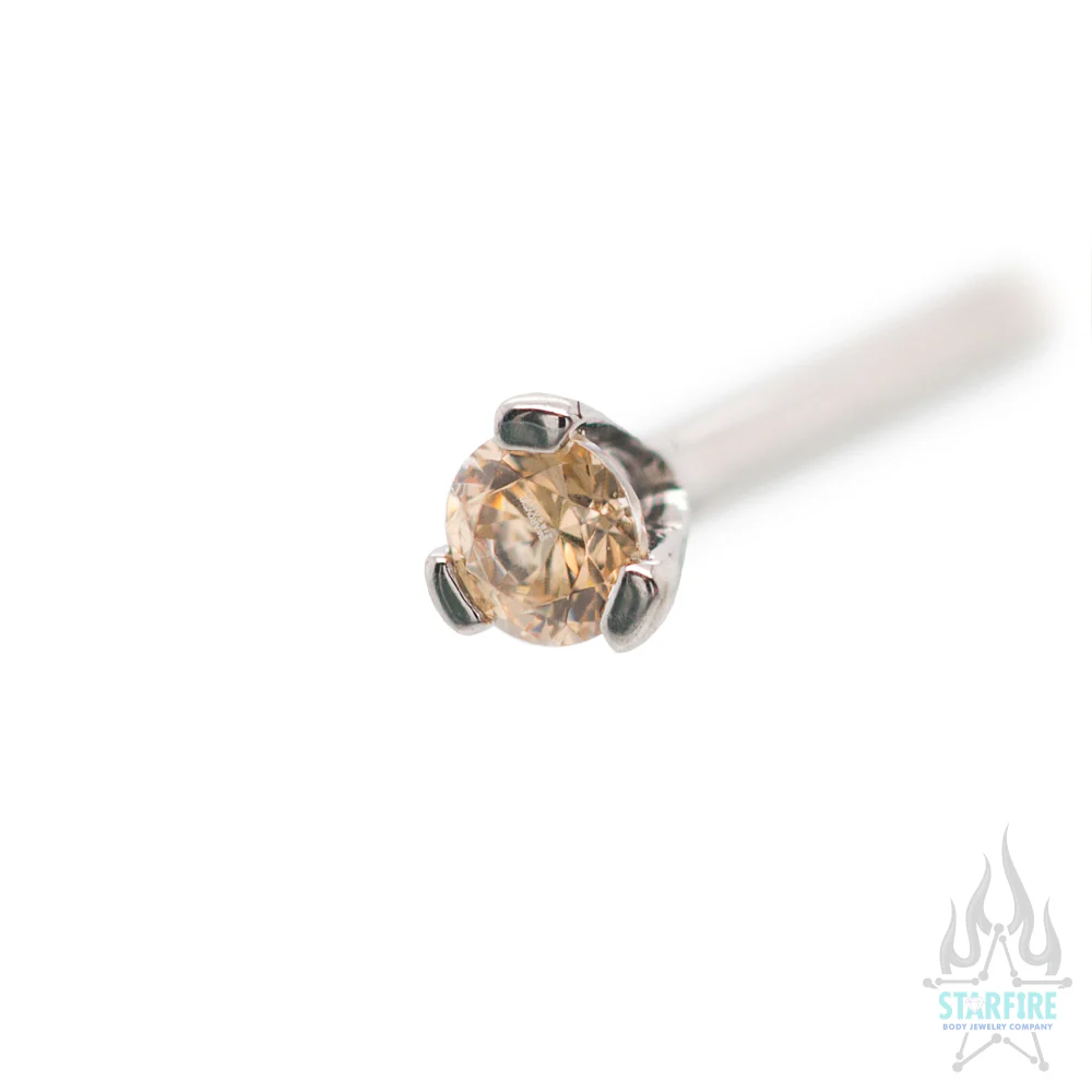 Prong-set Faceted Gem Nostril Screw - Image 11