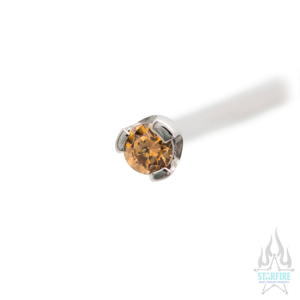 Prong-set Faceted Gem Nostril Screw - Image 15