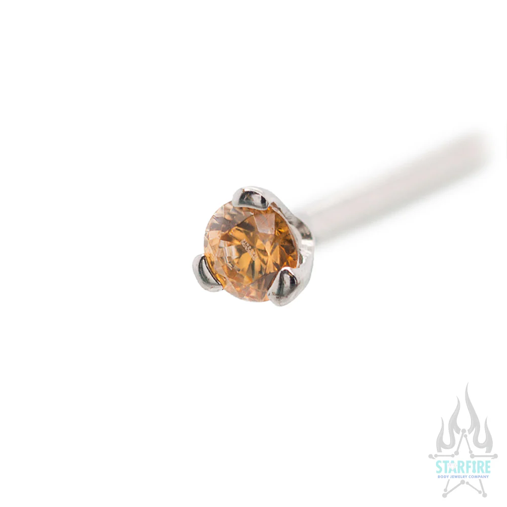 Prong-set Faceted Gem Nostril Screw - Image 16