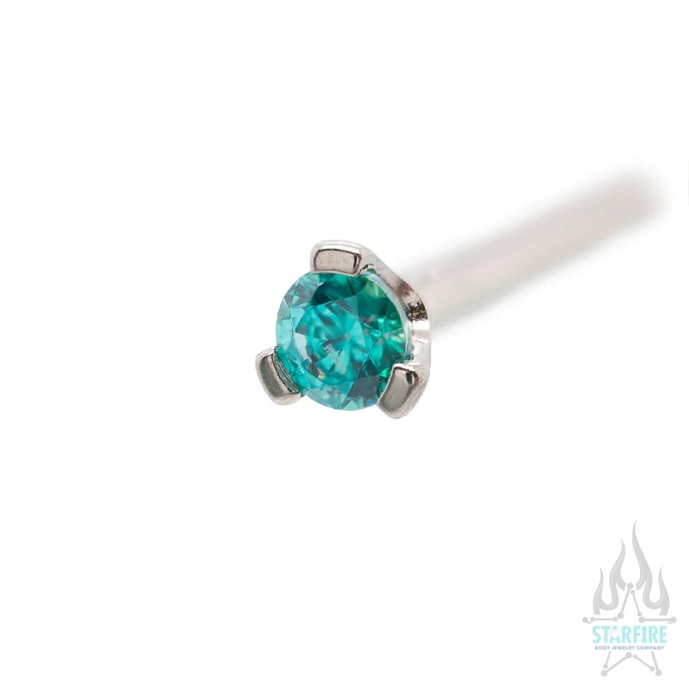 Prong-set Faceted Gem Nostril Screw - Image 19