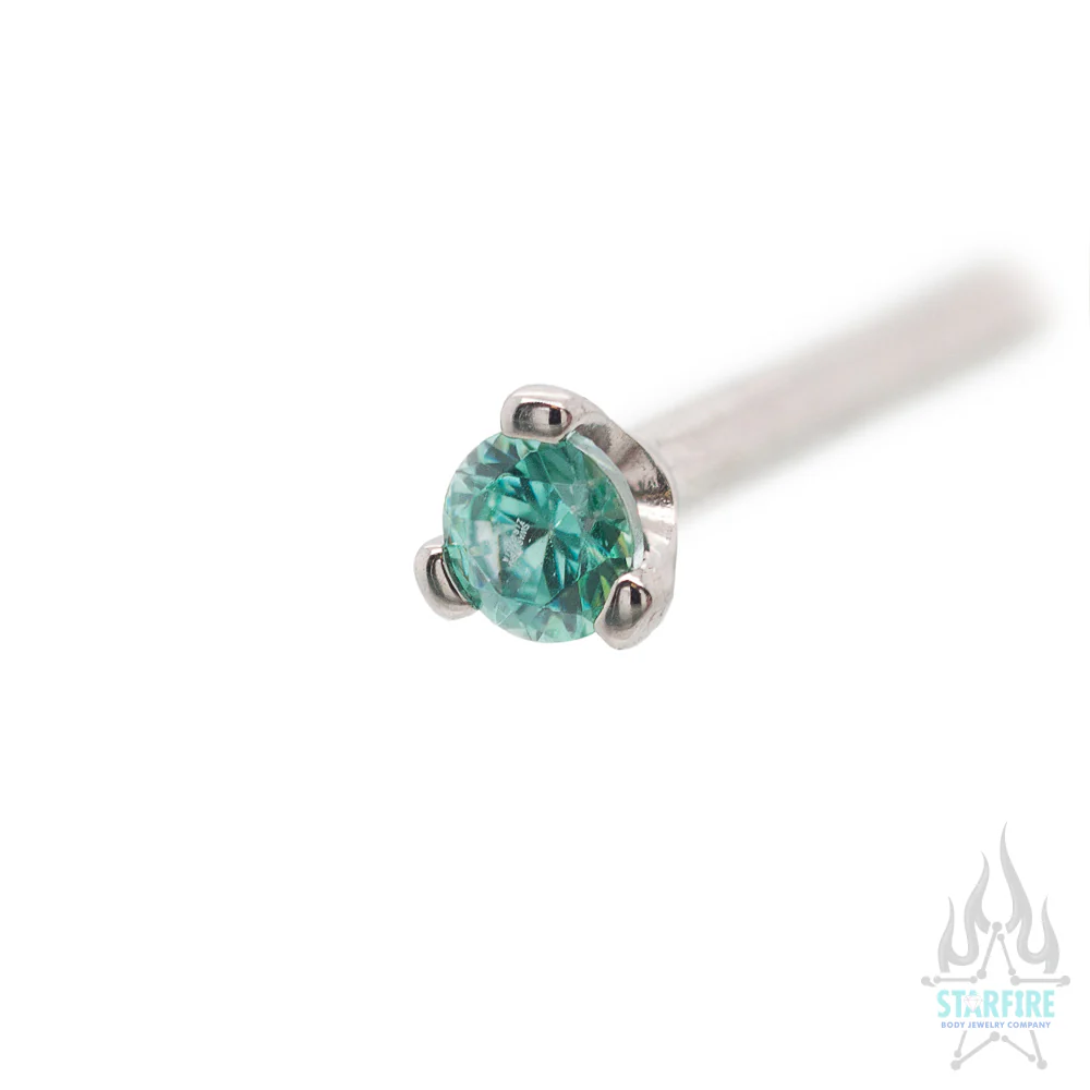 Prong-set Faceted Gem Nostril Screw - Image 21