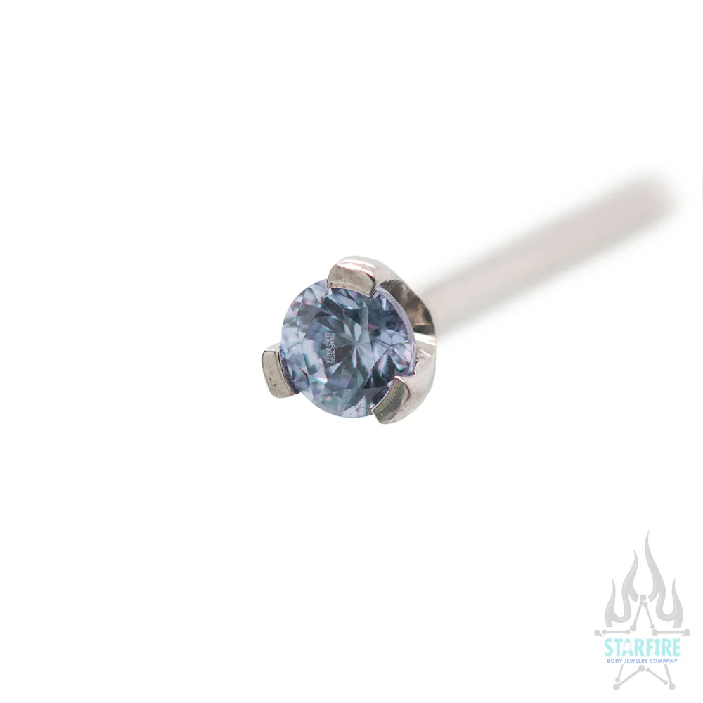 Prong-set Faceted Gem Nostril Screw - Image 23