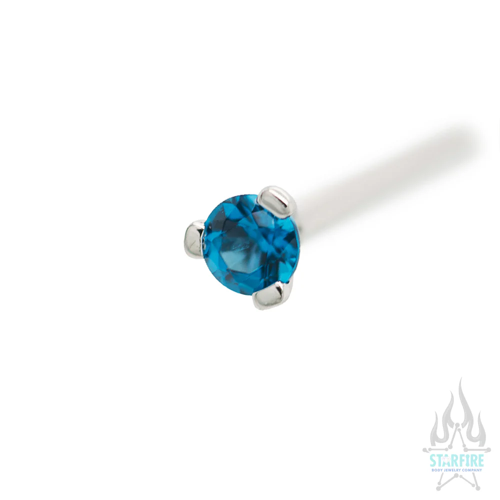 Prong-set Faceted Gem Nostril Screw - Image 25