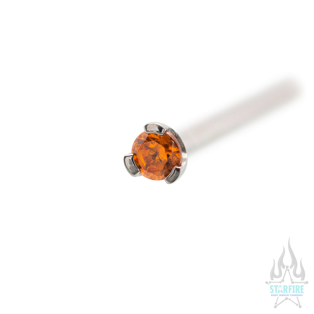 Prong-set Faceted Gem Nostril Screw - Image 26