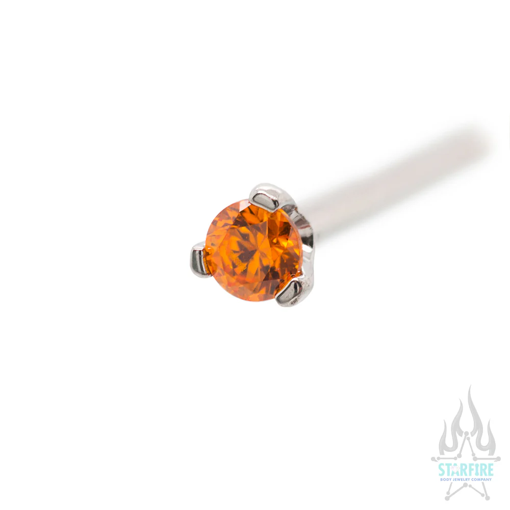 Prong-set Faceted Gem Nostril Screw - Image 27