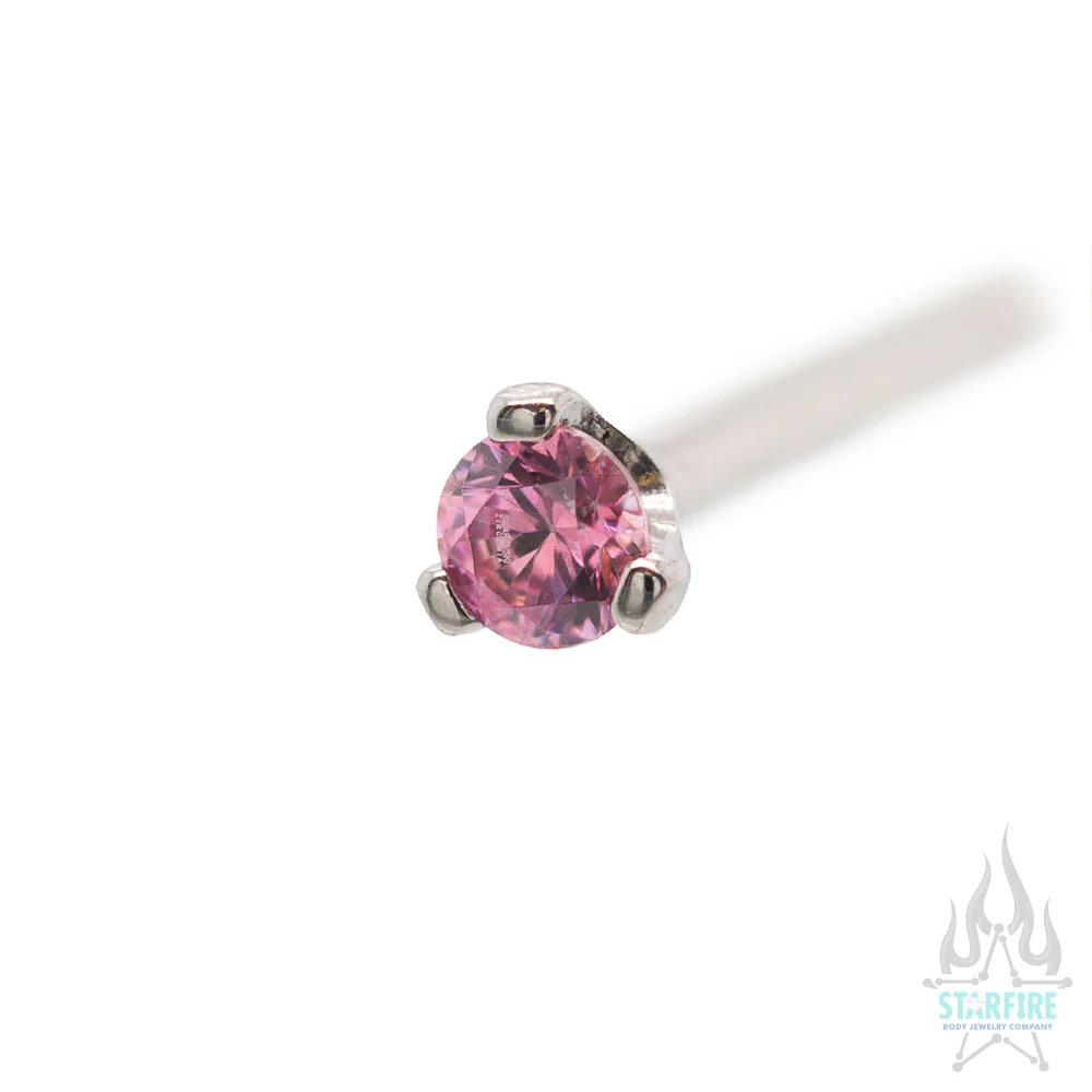 Prong-set Faceted Gem Nostril Screw - Image 31