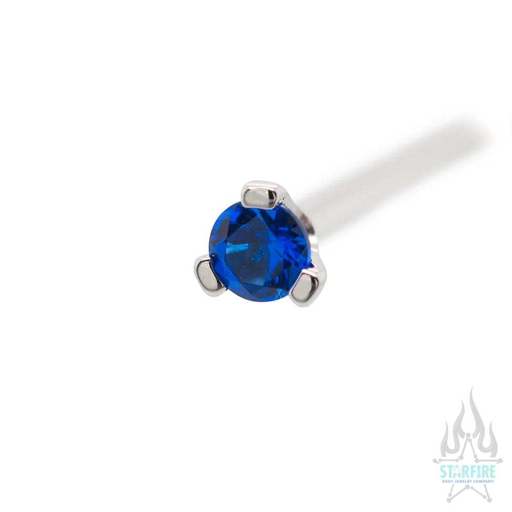 Prong-set Faceted Gem Nostril Screw - Image 38