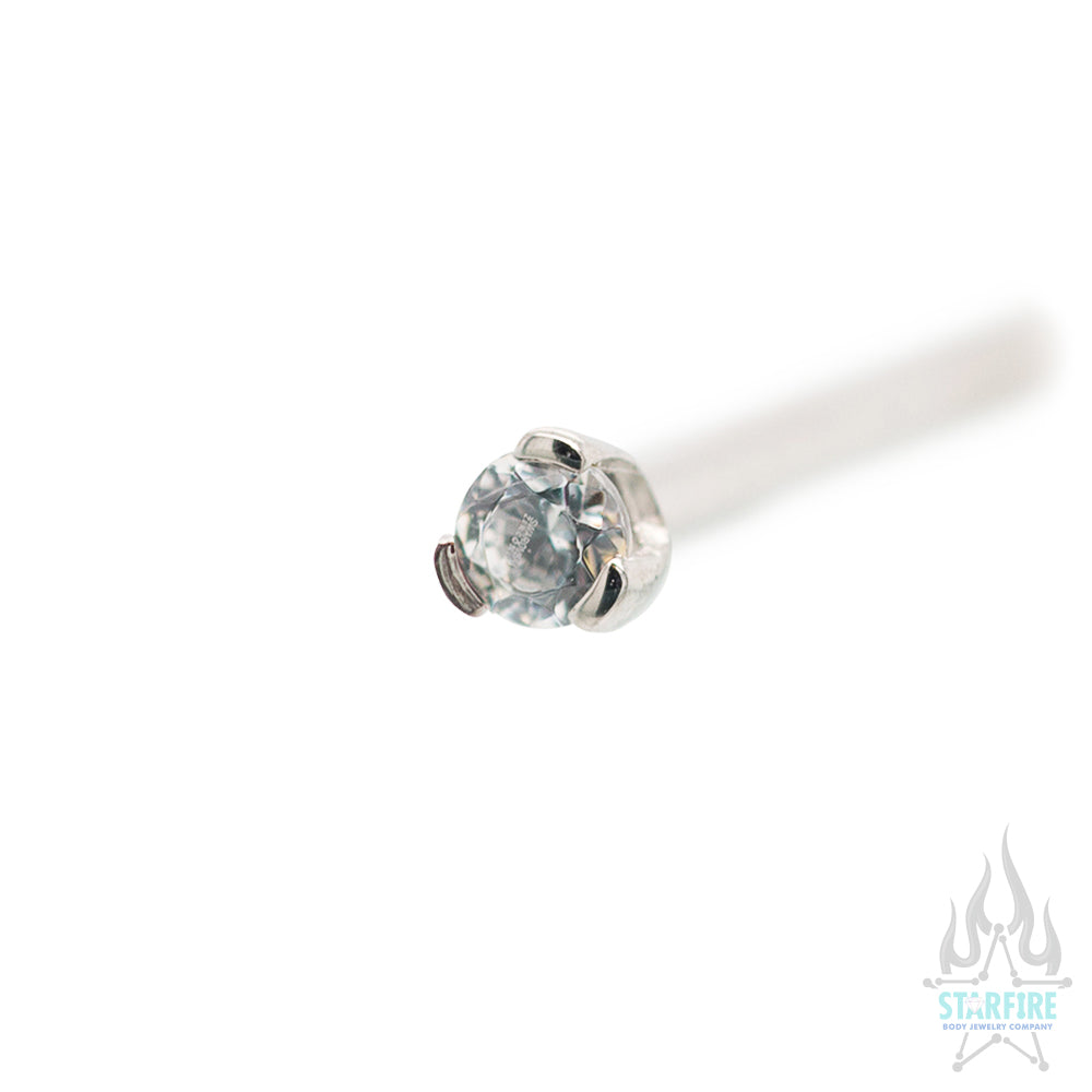 Prong-set Faceted Gem Nostril Screw - Image 4