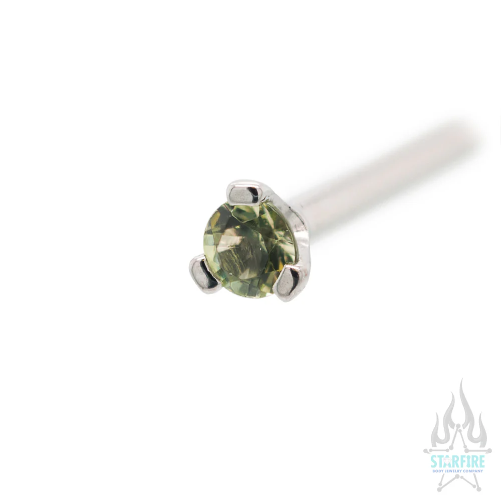Prong-set Faceted Gem Nostril Screw - Image 46