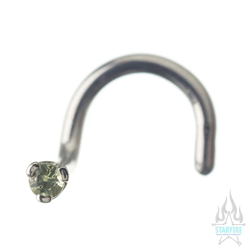 Prong-set Faceted Gem Nostril Screw - Image 51