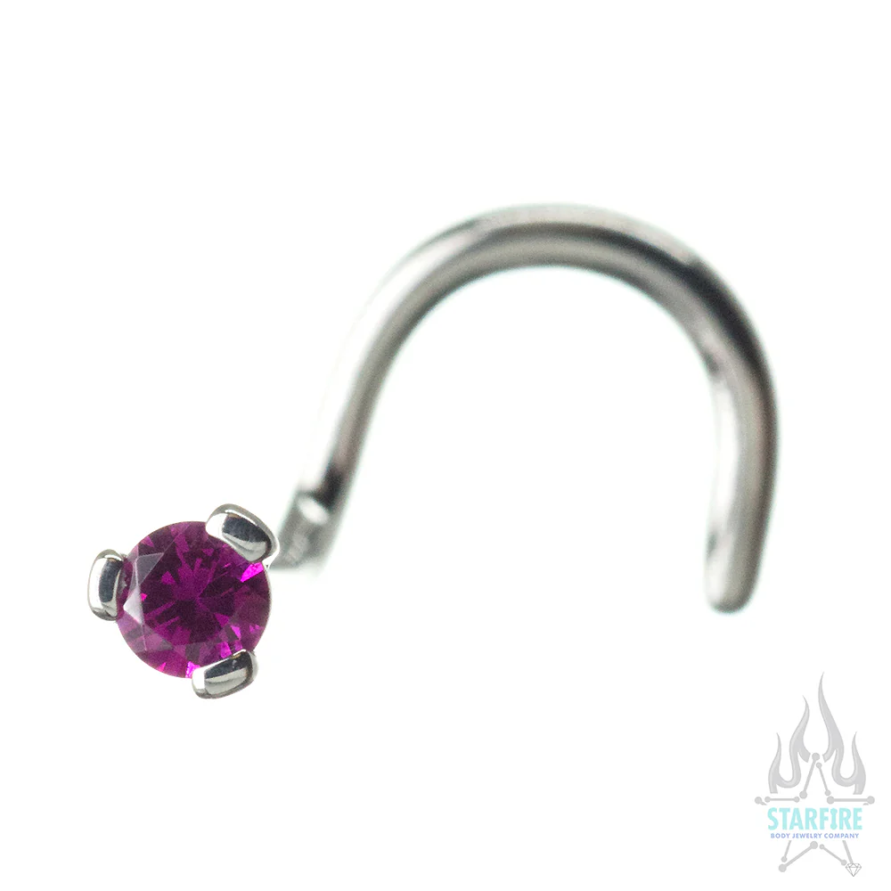 Prong-set Faceted Gem Nostril Screw - Image 52