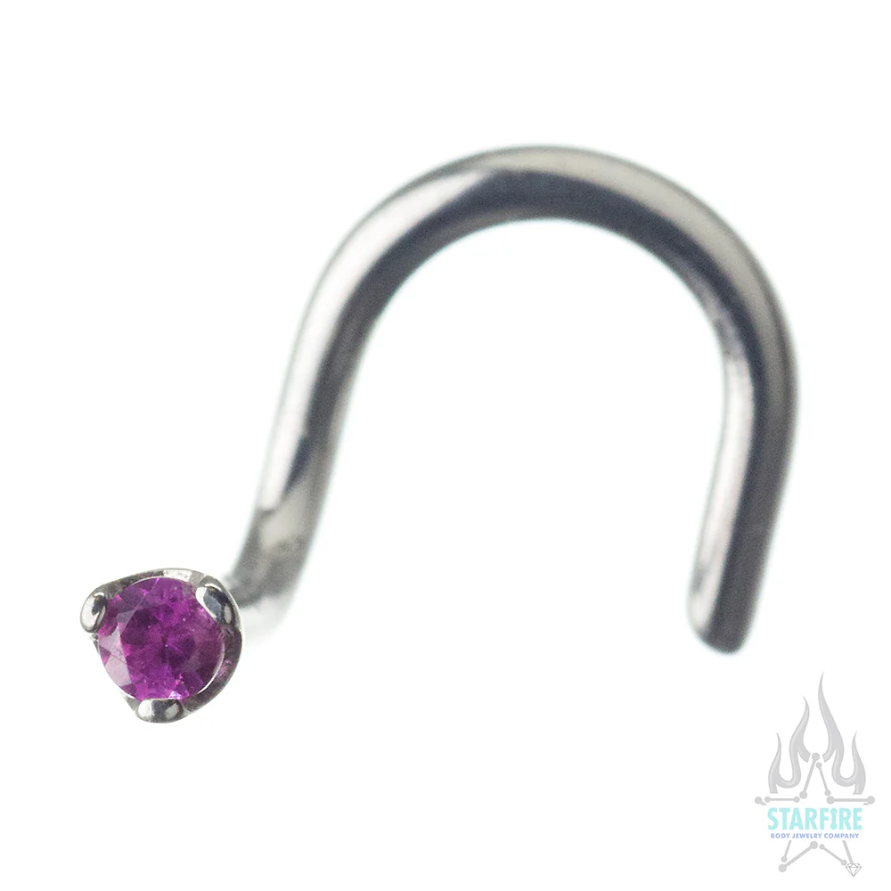 Prong-set Faceted Gem Nostril Screw - Image 53