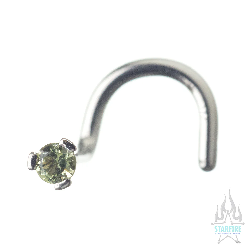 Prong-set Faceted Gem Nostril Screw - Image 54