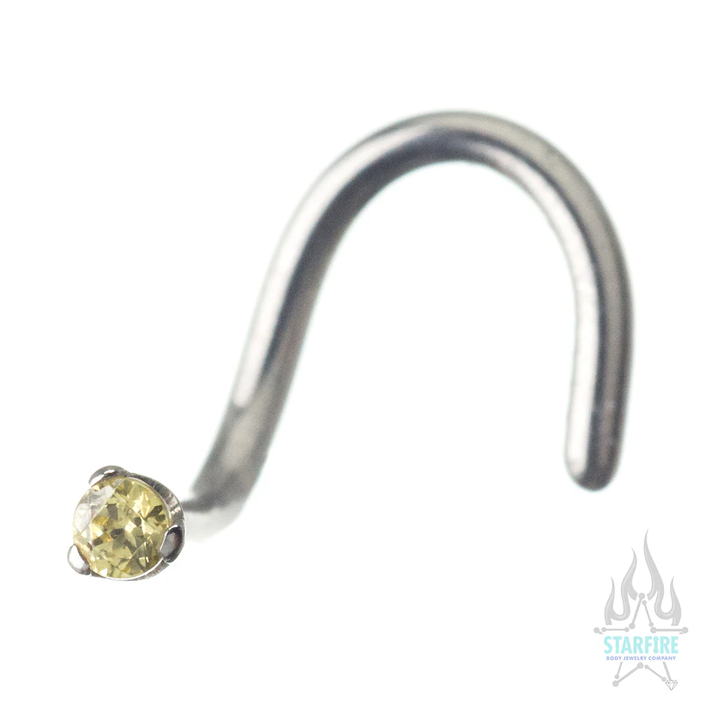 Prong-set Faceted Gem Nostril Screw - Image 55